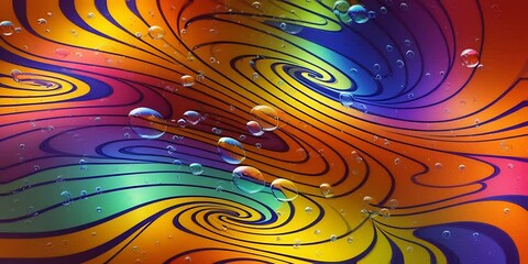 Wall Mural - banner header website swirl of colors 