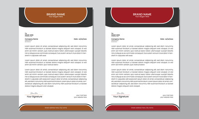 Wall Mural - Simple & clean letterhead design template for business .