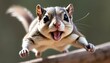 A Flying Squirrel With Its Whiskers Quivering In E
