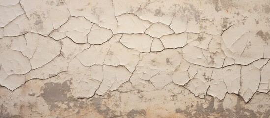 Canvas Print - A closeup of a cracked stone wall with numerous holes in a variety of earthy tones like brown, beige, and brick, creating a unique pattern