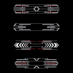 Abstract shape decorative car stickers stripe vinyl decal templates