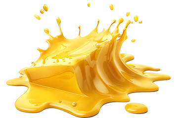 splash of cheese with drip and melting sauce splashing isolated on transparent png background, chees