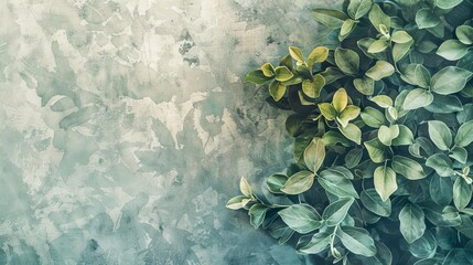 Wall Mural - Organic abstract background with leafy patterns and natural textures.