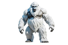 Yeti Mythical Beast, Full Body, Isolated, Pristine White Background, Stock Photography, High Resolution, Dramatic Lighting, Ultra Clear