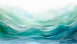 painterly tranquil and meditative blue green flowing water background fade to white