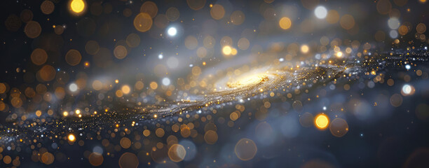 Wall Mural - Abstract sparkling galaxy representation in blue