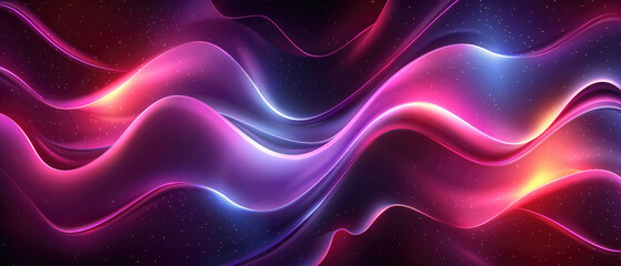 Wall Mural - background of vibrant abstract energy flow in neon colors