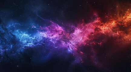 Wall Mural - Star cluster and cosmic dust in purple hues