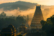 Serene Dawn at the Divinely Luminous Iyappa Swami Temple Amidst Verdant Surroundings