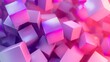 Multicolored cubical shapes with a soft focus