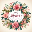 © Graphic_Girls - Happy Mother's Day card with a flower on a pink background