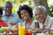 © Centric  - Grandfather and Granddaughter Enjoying a Summer Meal