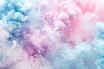 Canvas Print - an aesthetic background featuring a soft gradient of pastel colors - blush pink, baby blue, and lave