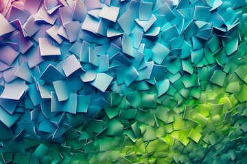 Wall Mural - Stunning 3D abstract in a multicolor spectrum with shades of blue and green