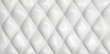 Seamless subtle white diamond tufted upholstery pattern transparent background texture overlay. Abstract soft puffy quilted sofa cushions or headboard displacement, bump or height map