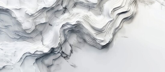 Wall Mural - White marble texture with organic pattern for backdrop