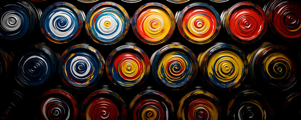 Wall Mural - swirling cans of paint