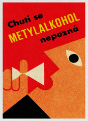 Wall Mural - Old vintage matchbox front label. Made in Czechoslovakia