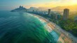 Rio de Janeiro beach coast landscape.