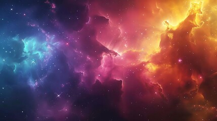 Wall Mural - colorful nebula cloud in deep space with stars and galaxies in the vast universe