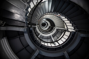 Spiral staircase in lighthouse