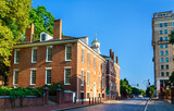 Fototapeta Big Ben - American Philosophical Society and Old City Hall. Historic buildings in Philadelphia - Pennsylvania, United States