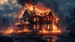   a  burning  luxury  house