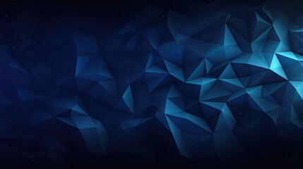 Wall Mural - dark blue polygonal background