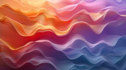 Wall Mural - Organic pastel lines weave an abstract wallpaper, a soothing background header with soft, flowing elegance, AI Generative