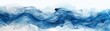 Vibrant blue smoke watercolor, fluid swirls on a pristine white background