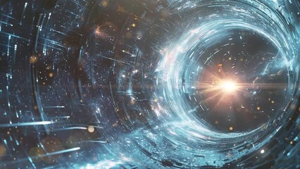Wall Mural - hyperspace wormhole wonder interstellar visitor. seamless looping overlay 4k virtual video animation