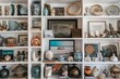 © Ilia Nesolenyi - A shelf filled with a variety of vases of different shapes, sizes, and colors, showcasing a curated collection of decorative objects