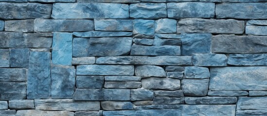 Sticker - Stone wall in shades of blue and gray