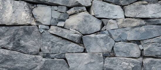 Canvas Print - A Pile of Gray Rocks