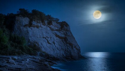 Canvas Print - moon over the sea