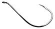 Fish Hook Silhouette for Art Illustration, Icon, Symbol, Apps, Website, Pictogram, Logo Type, or Graphic Design Element. Format PNG