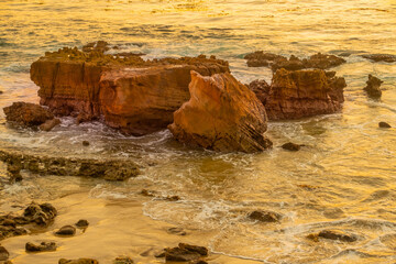 Wall Mural - Beautiful view of Laguna Beach sunset at the beach. Laguna Beach is located in southern California. USA	
