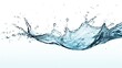 © nomesart - water splash forming water waves isolated white background