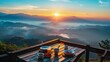 Sunrise breakfast on a mountaintop with breathtaking views.