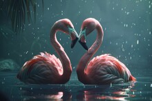 The Romance Of Courting Flamingos