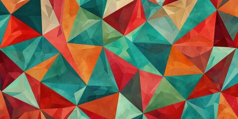 Wall Mural - abstract colorful wallpaper was made with triangles geometric