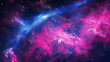 Galaxy exploration through outer space towards glowing milky way galaxy. glowing nebulae, clouds and stars field. Background