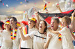 Germany football team supporter on stadium.