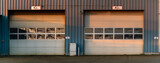 Fototapeta Krajobraz - Garage door in an industrial building