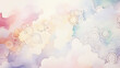 Gear wheels on a background of multicolored clouds, abstract postcard background