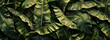 © Анастасия Гайкова - abstract tropical leaf texture, nature background, creative green layout, panoramic flat lay