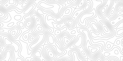 Fototapete - Abstract black & white topography on old paper-textured canvas. cartographic Weave with seamless striped patterns and wavy lines. Geographic mountain terrain.The topo contour map with terrain.