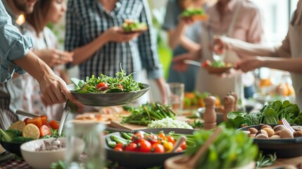 A nutritionist educating a group on the importance of balanced eating habits and making healthy choices.