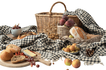 Sticker - Basket of Fresh Bread and Autumn Harvest