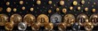  Bitcoin  pattern and other cryptos background  Cryptocurrency  graphic concept, digital trend technology